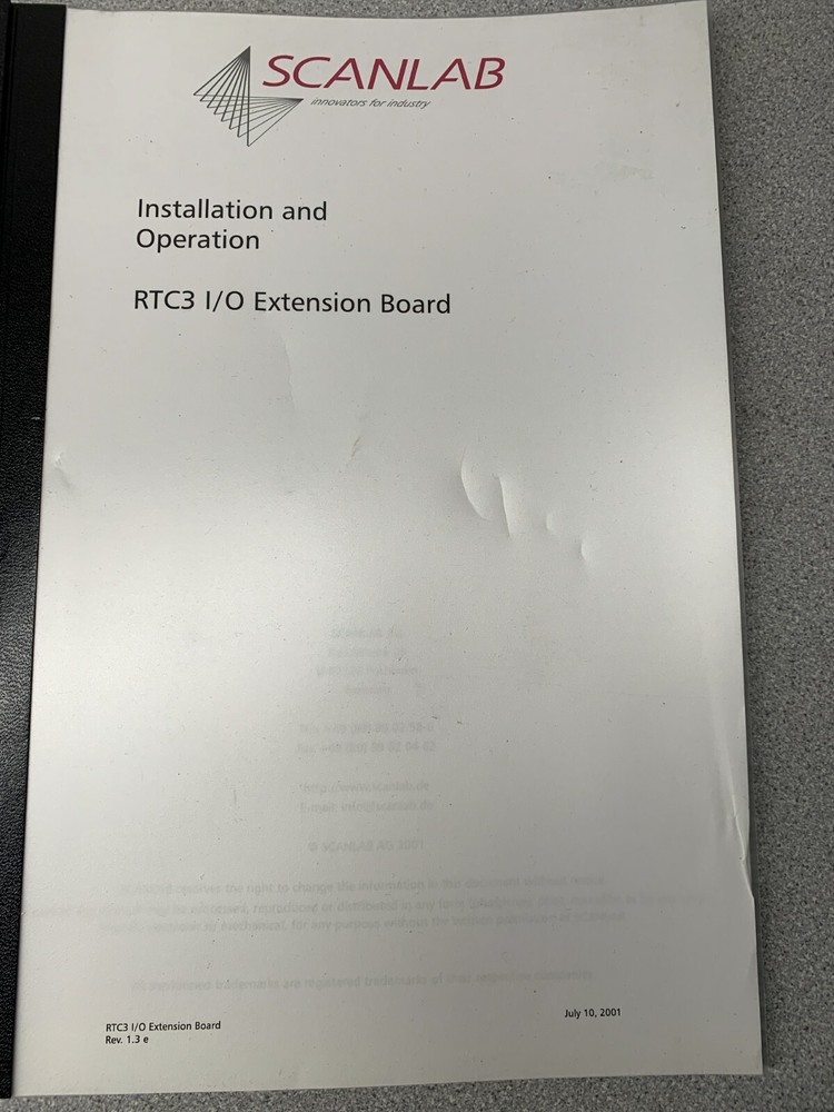 Scanlab RTC3 IO Extension Board