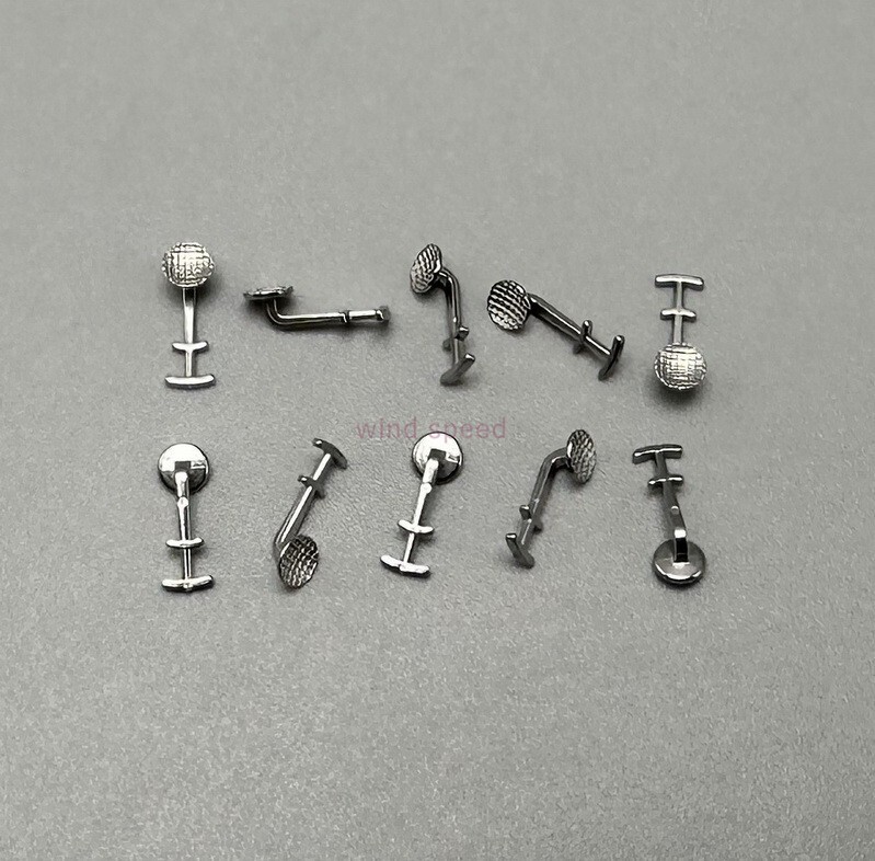 10pcs Dental Ortho Bondable Lingual Button Multi-hook Arms Braces Crimpable Hook