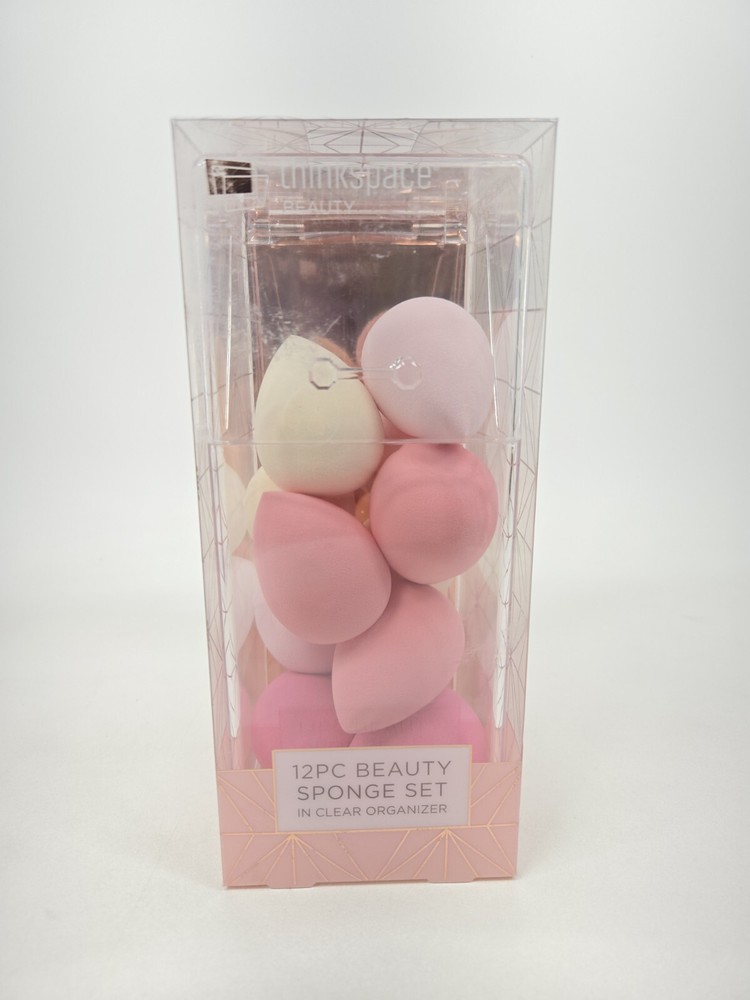 12-Piece Thinkspace Beauty Blending Sponge Set Plus Clear Organizer