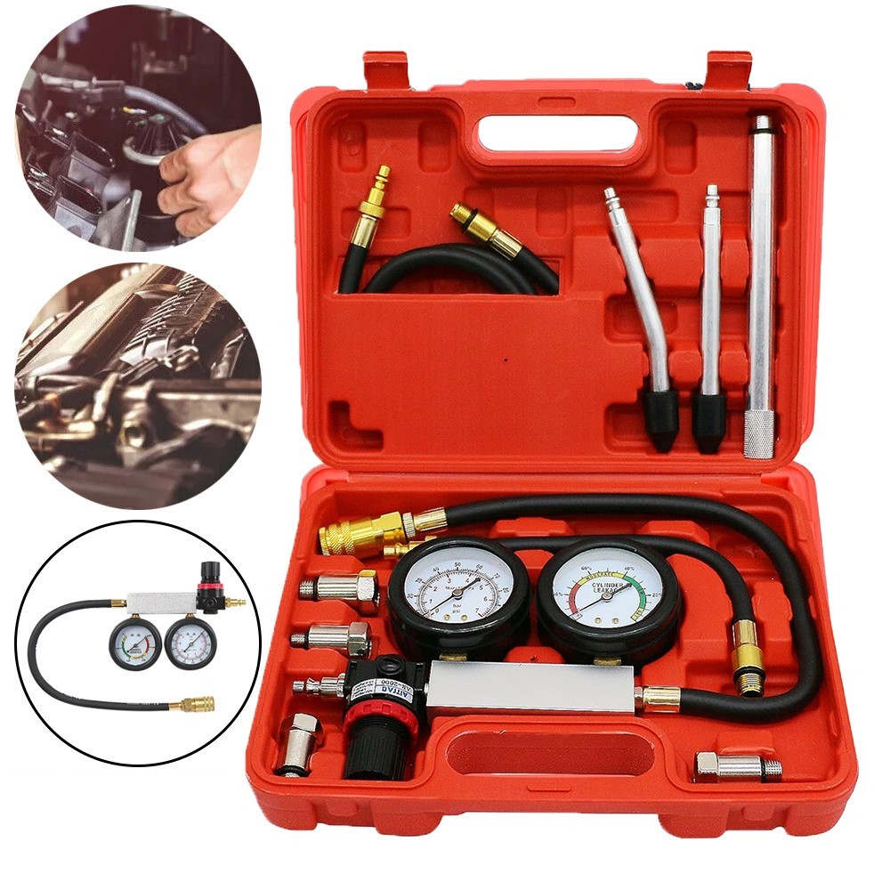 Multi-Function Cylinder Leak Down Tester Gasoline Engine Compression Gauge Test