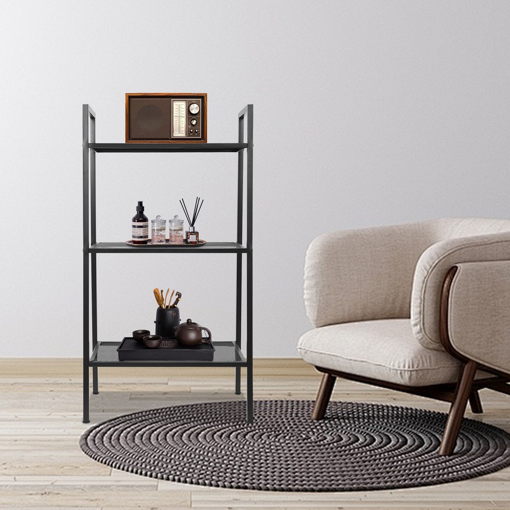 3-tier Storage Rack, Kitchen Storage Rack, Multi-tier Bookshelf, Stepped Shape