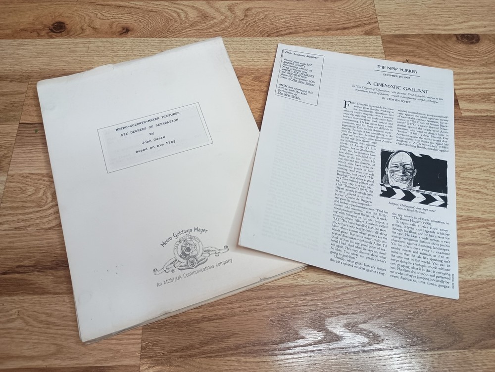 Original SCRIPT SIX DEGREES OF SEPARATION By JOHN GUARE WILL SMITH With Article