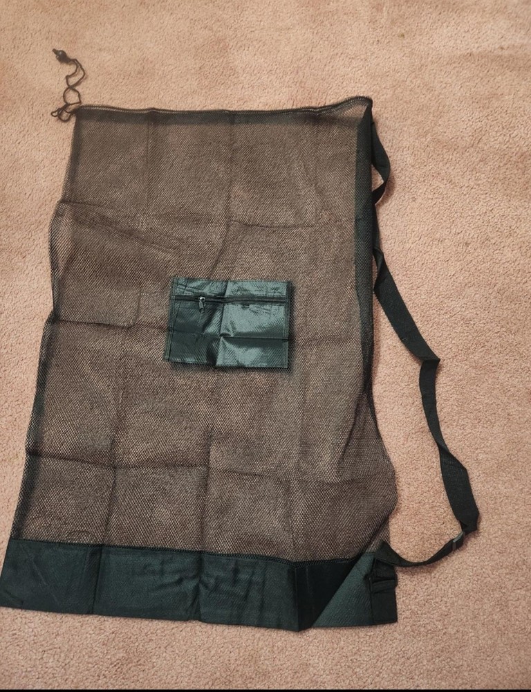 Black Mesh Sports Backpack Drawstring NEW