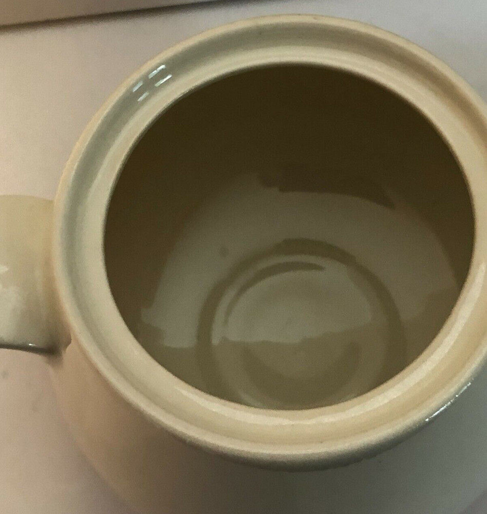 Ceramic Double Handled Lidded Sugar Bowl Beige and Cream