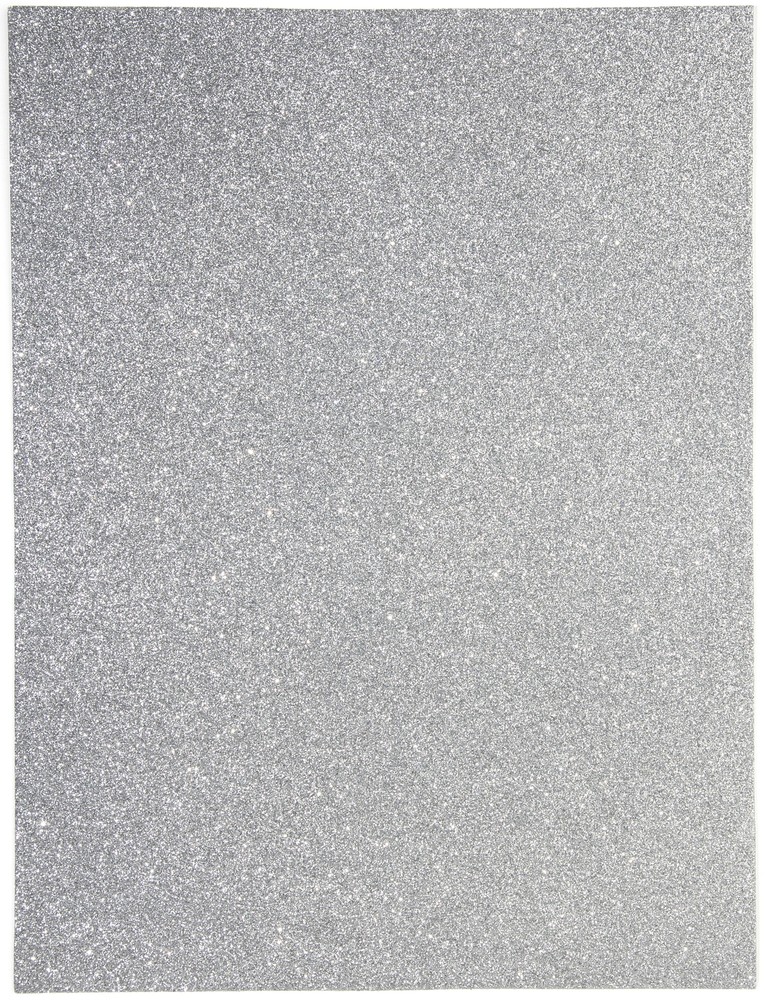Glitter Foam Sheet 9"X12" 2mm Silver