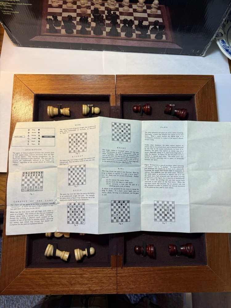 Vintage Pressman Tournament Chess Set Foldable