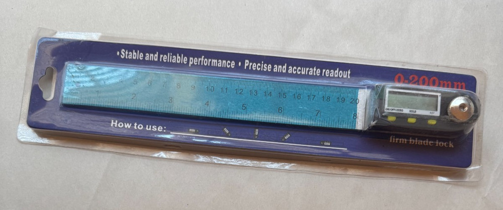 DIGITAL PROTRACTOR 5423F - 0-200MM /8" - NEW