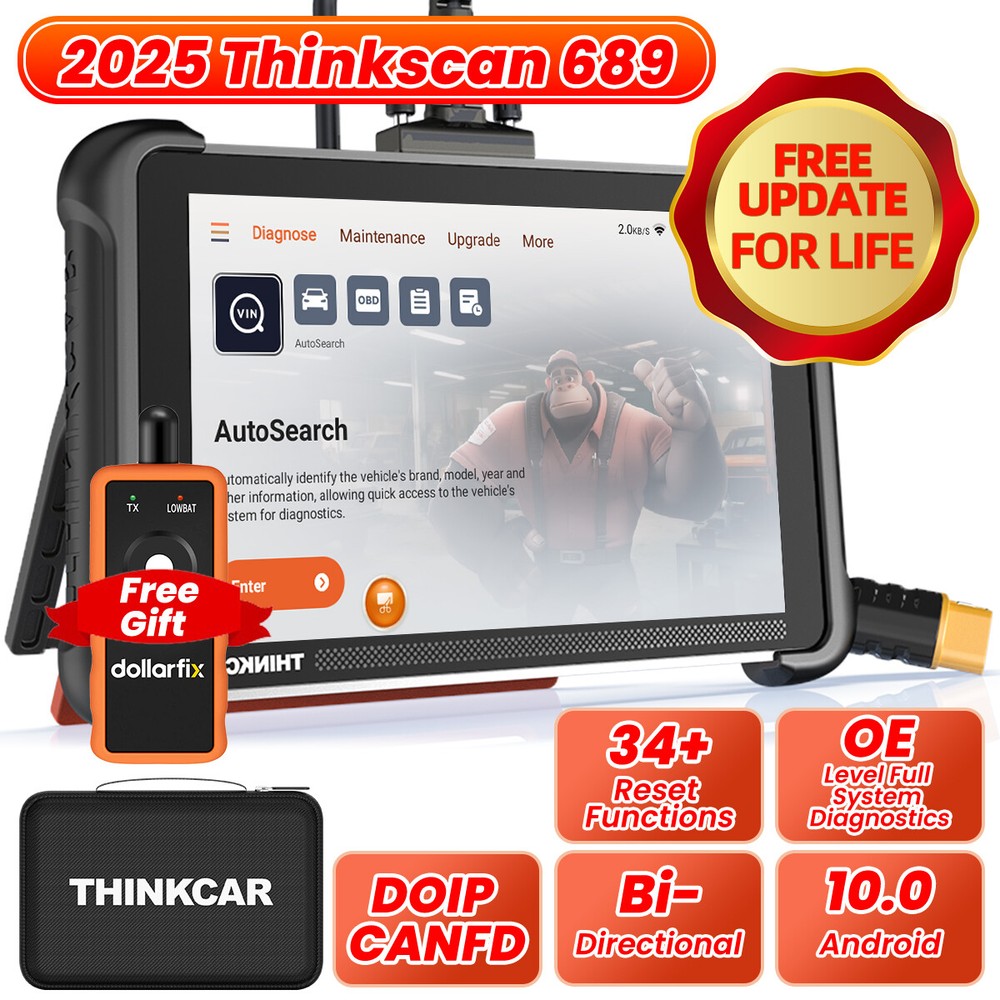 ThinkScan 689 Bidirectional Scanner Full System Auto VIN Diagnostic Coding Tool