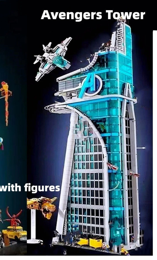 76269 MOC Avengers Tower Building Blocks with 31 Figures Marvel 5201pcs Generic