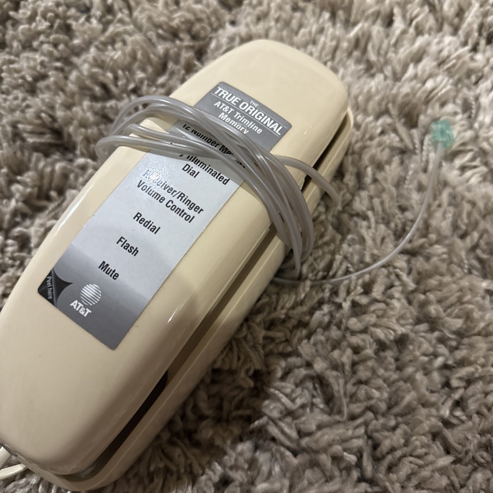 Vtg AT&T Trimline 230 Touch Tone Program Memory Telephone Volume &Ringer Control
