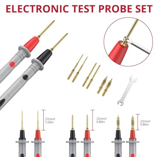 Silicone Multimeter Leads Kit with Replaceable Gold-Plated Test Probes 28PCS