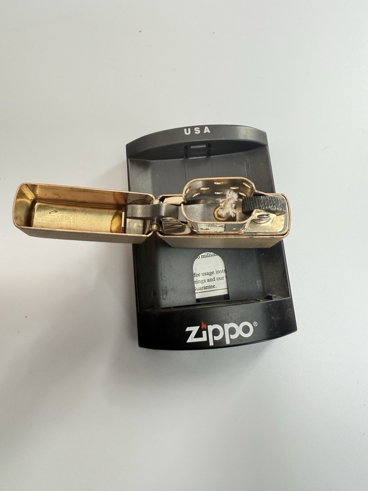 Solid Brass Zippo Lighter with Regular Brushed Finish 2006 Model - BNIB