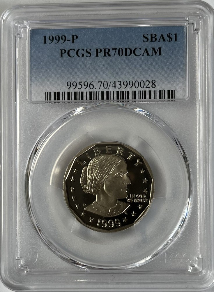 1999 P Susan B Anthony Dollar, PCGS PR70DCAM Plus Box & COA
