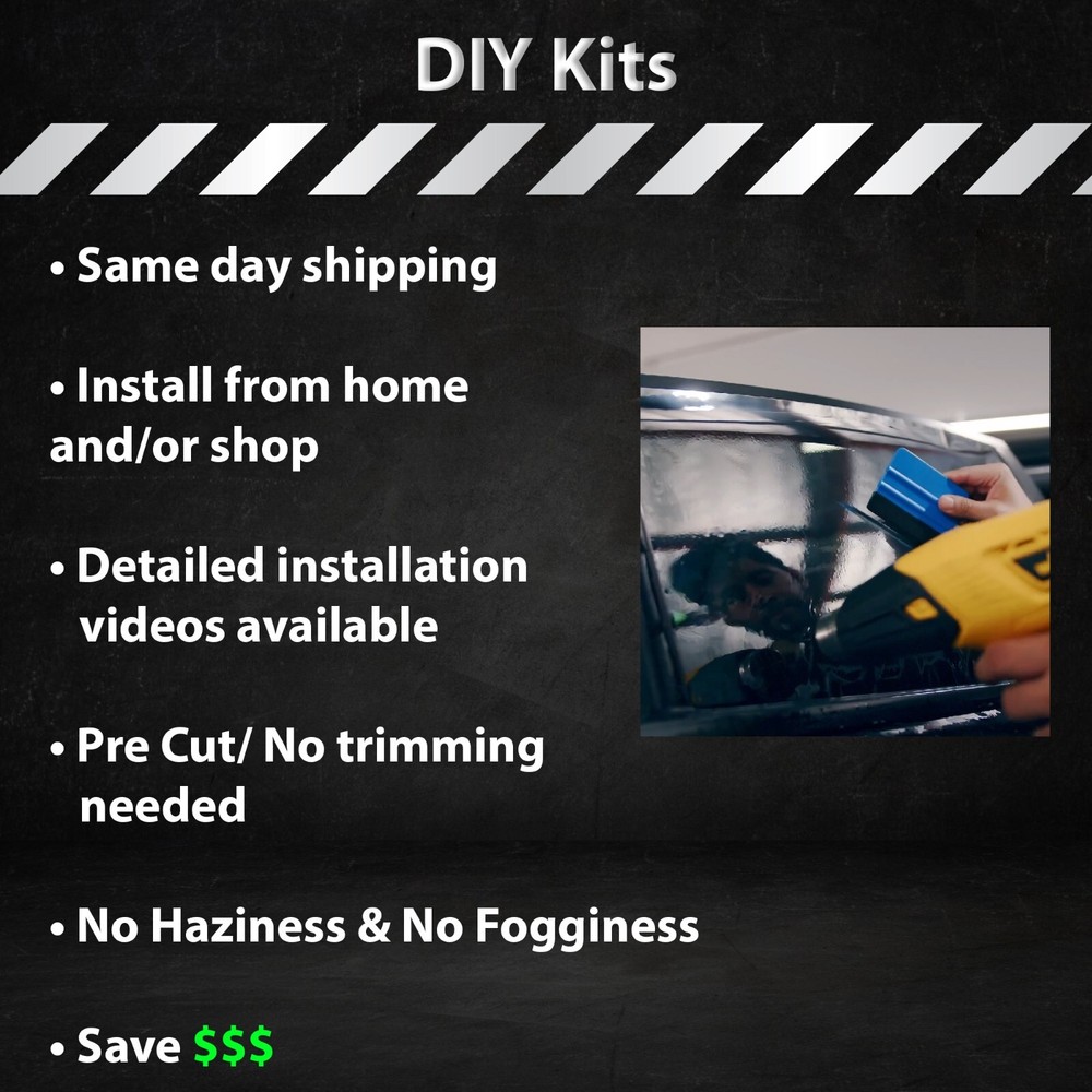 Pre Cut Front Windows Nano Ceramic Window Tint Fits Chevy Silverado Crew Cab 19+