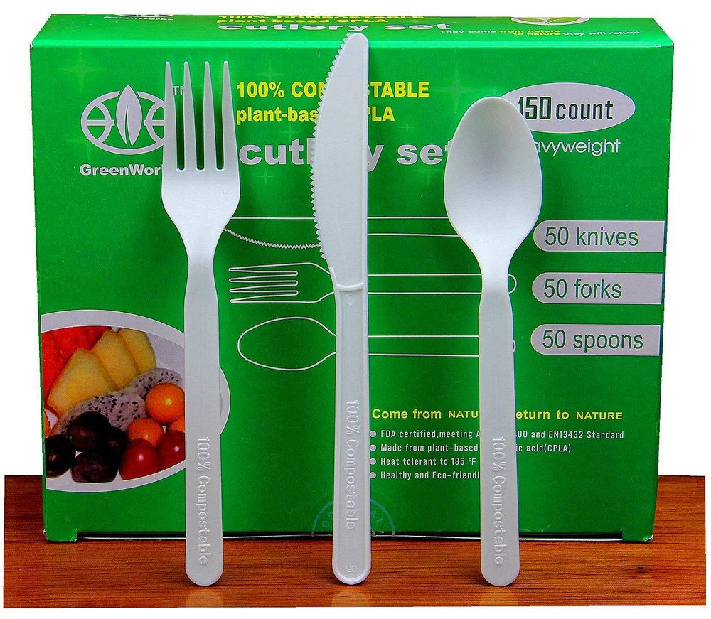 GreenWorks 100% Biodegradable Compostable CPLA Cornstarch 7" Large Disposable Cu