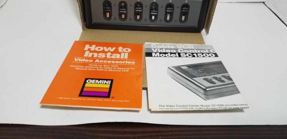 Gemini Cable VCR Video Control Center SC1500 Home Components NIB 6 Input