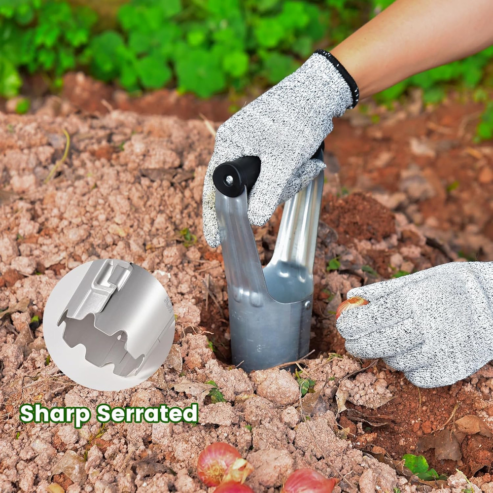 Bulb Planter, Bulbs Transplanter Designed for Automatic Soil Release with Depth