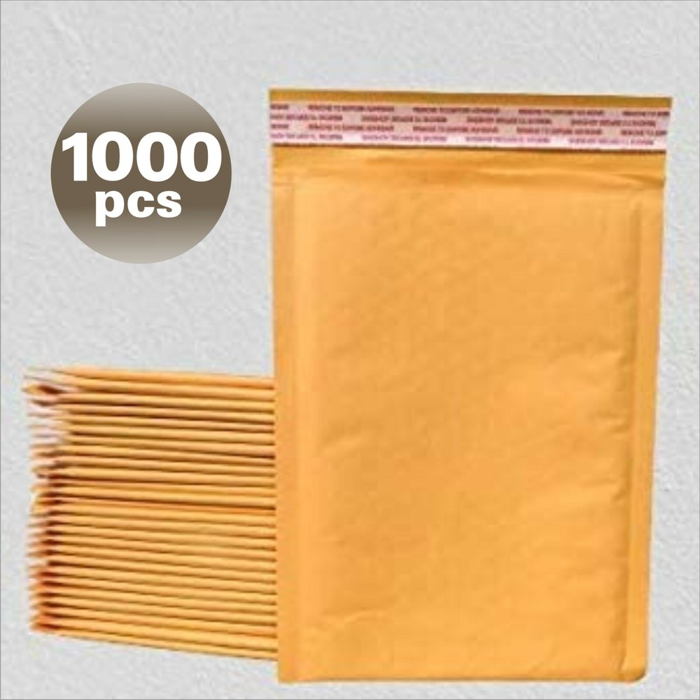 SuperPackage® 1000 #000  4 X 7  Kraft Bubble Mailers Padded Envelopes
