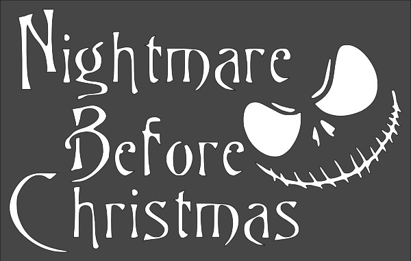 6.5"x10" Clear Plastic Stencil - Nightmare Before Christmas (SD277)