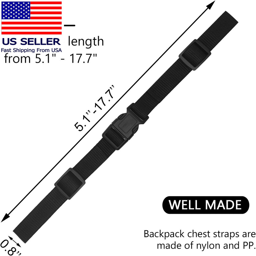 Adjustable Backpack Chest Strap Replacement Backpack Waist Strap Sternum Strap C