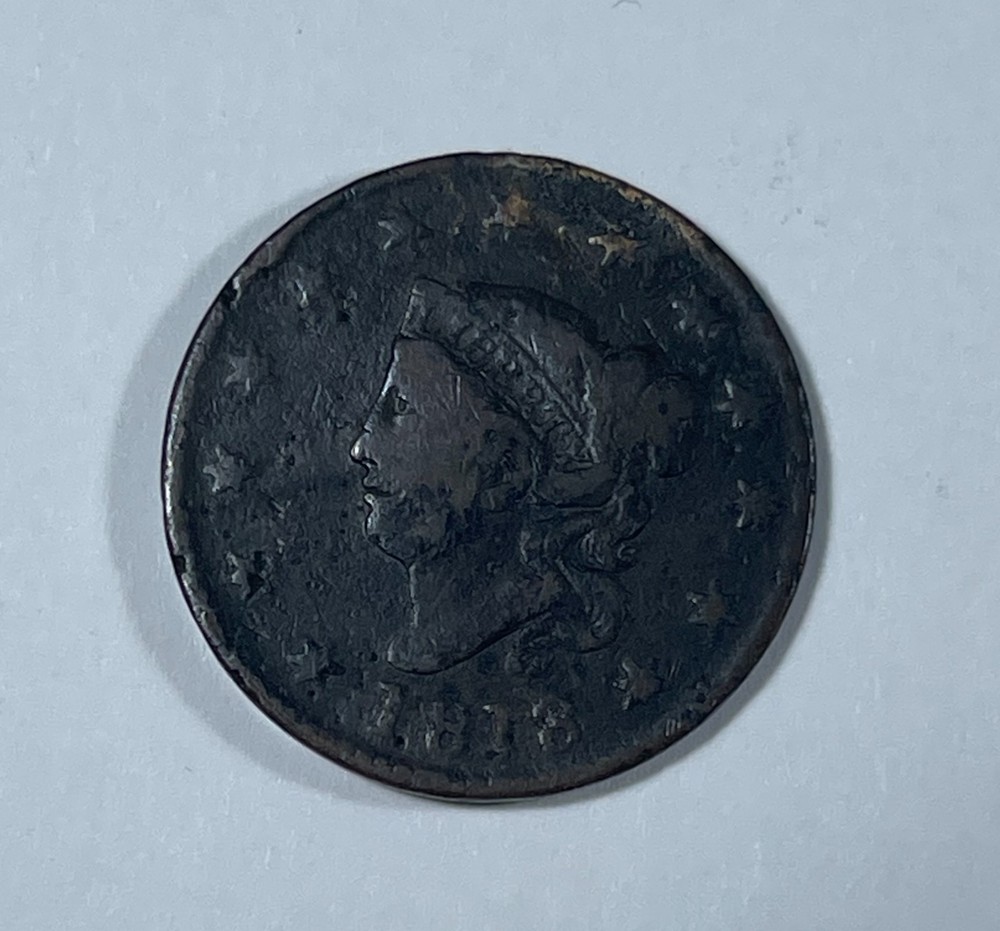 1818 Large cent VF damaged (#21766)
