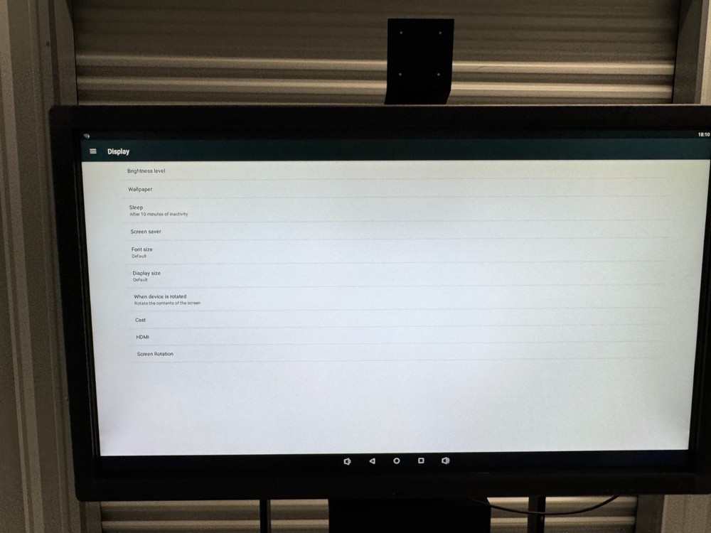 55” Interactive Touchscreen Commercial Display on Motorized Mobile Stand Android