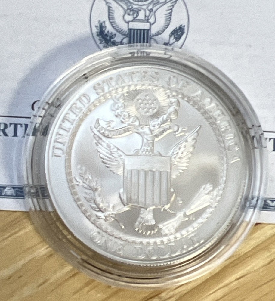 2008 Bald Eagle Commemorative Silver Dollar UNC, BU- OGP & COA