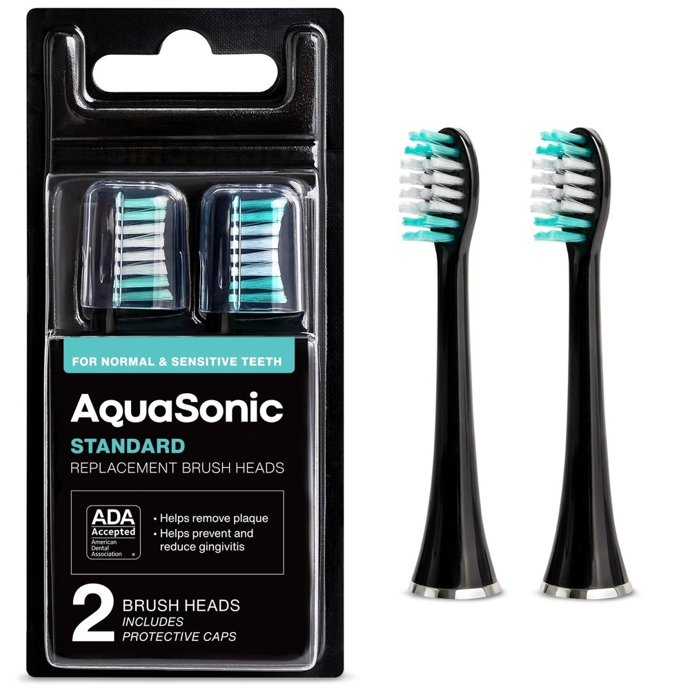 AquaSonic Standard Replacement Brush Heads | for Normal & Sensitive Teeth | C...