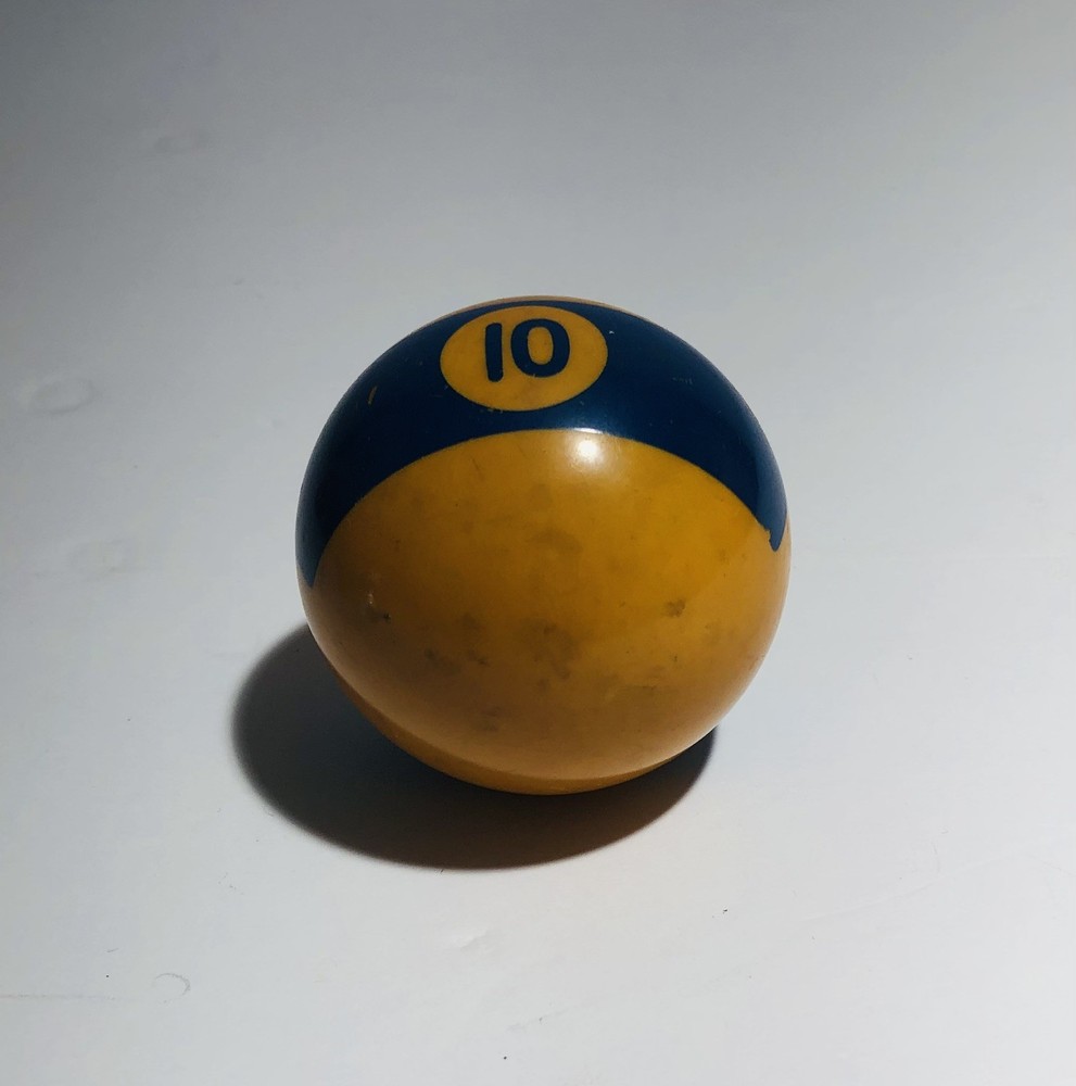 Vtg Brunswick Bakelite #10 Broken Stripe Pool Billiard Ball Replacement 2 1/4”