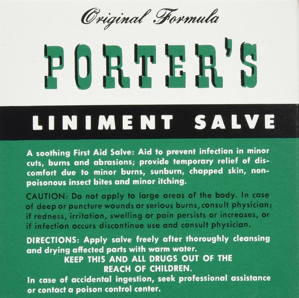5 Pack Orginal Formula Porters Liniment Salve 2 Oz Cuts Burns