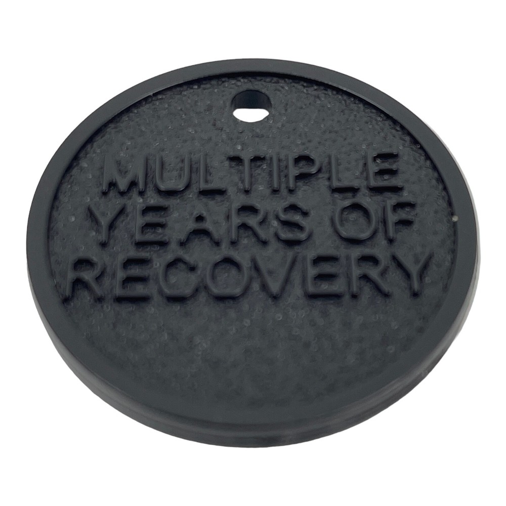 Narcotics Anonymous Chip Key Chain Black Multiple Years Anniversary 12 Piece
