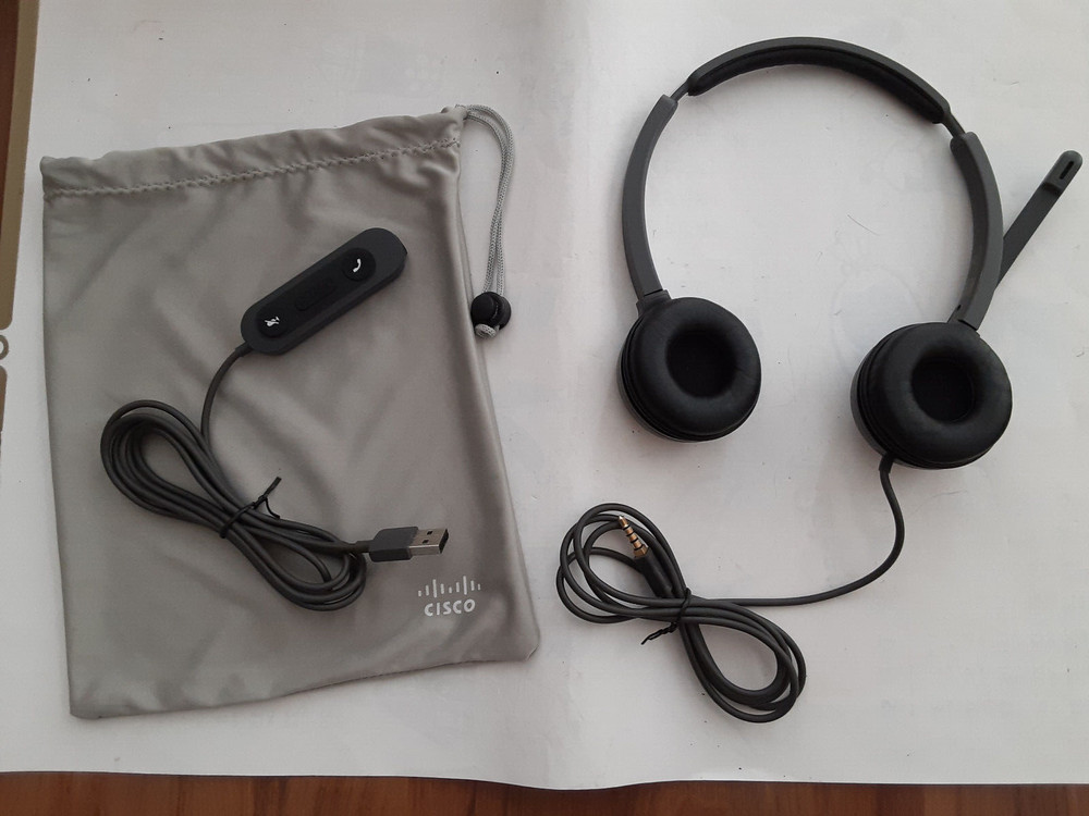 Cisco 521 CP-HS-W-521-USB= Headset Wired Single 3.5mm USB Adapter