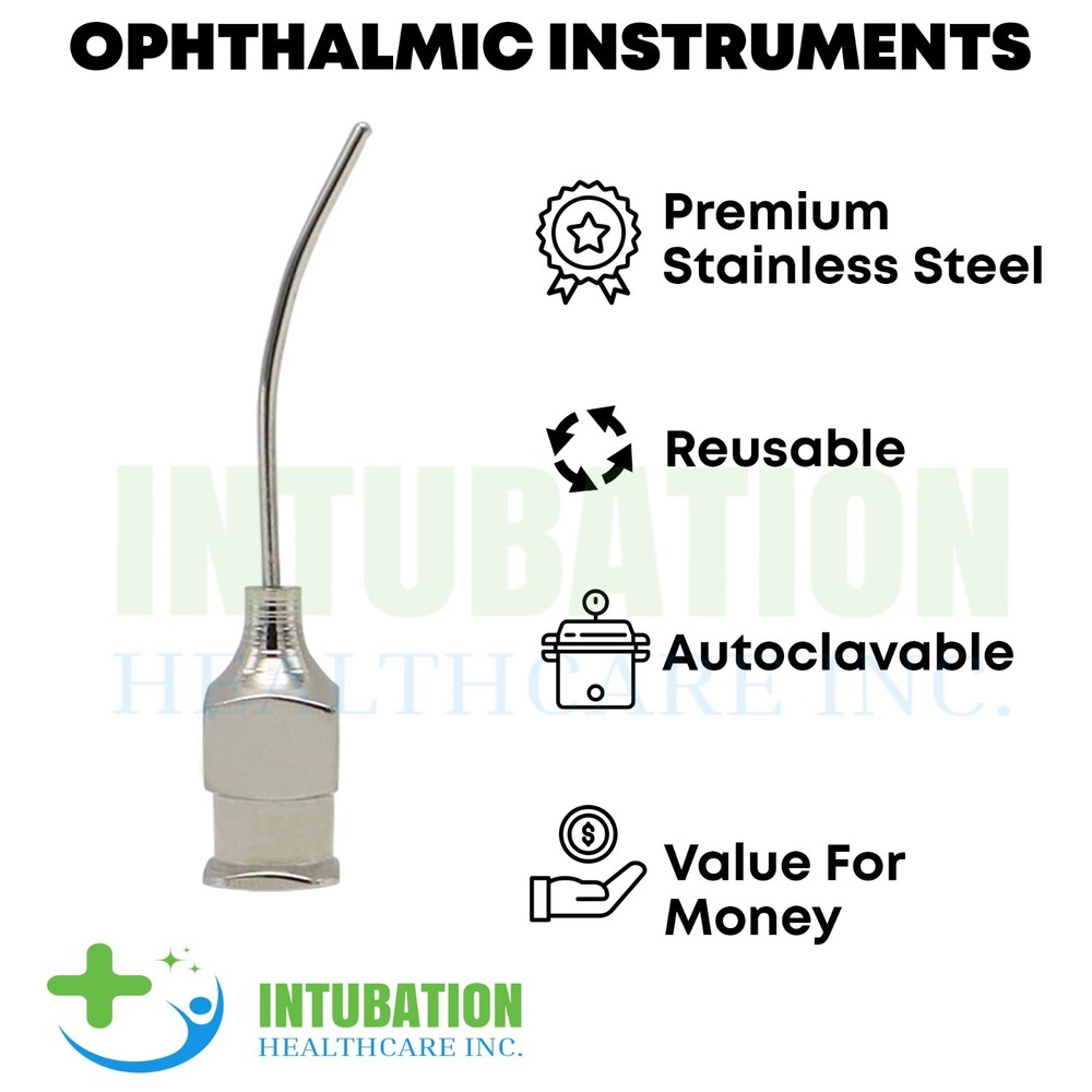 Aspirating Cannula Simcoe Cortex Extractor 0.3mm Side Port 23 ga Ophthalmic Tool