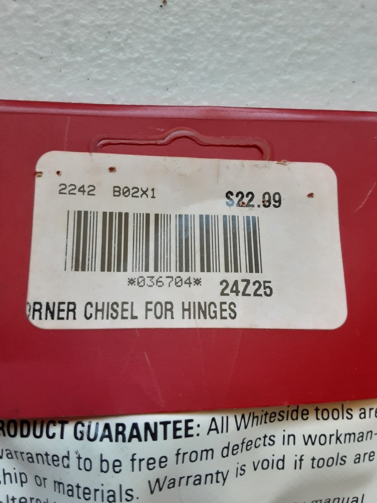 WHITESIDE CORNER CHISEL # 9600 MADE IN USA