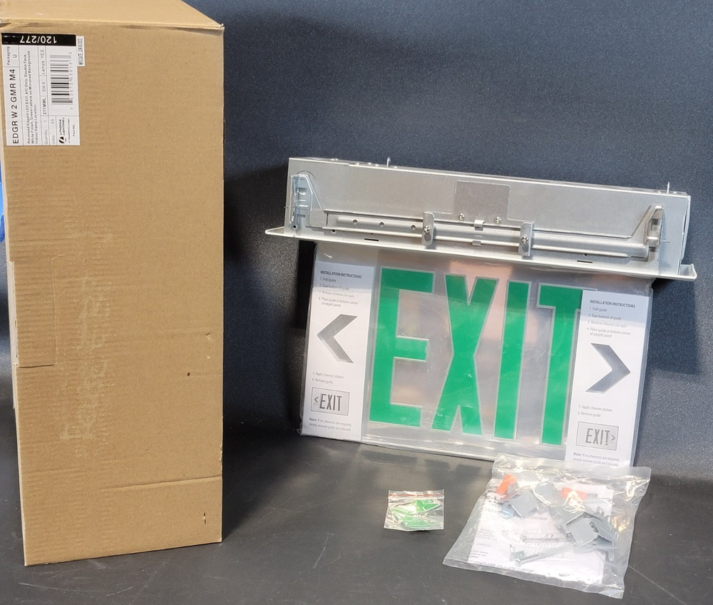 Lithonia Lighting EDGR W 2 GMR M4 - LED Edge - Lit Exit Sign Green