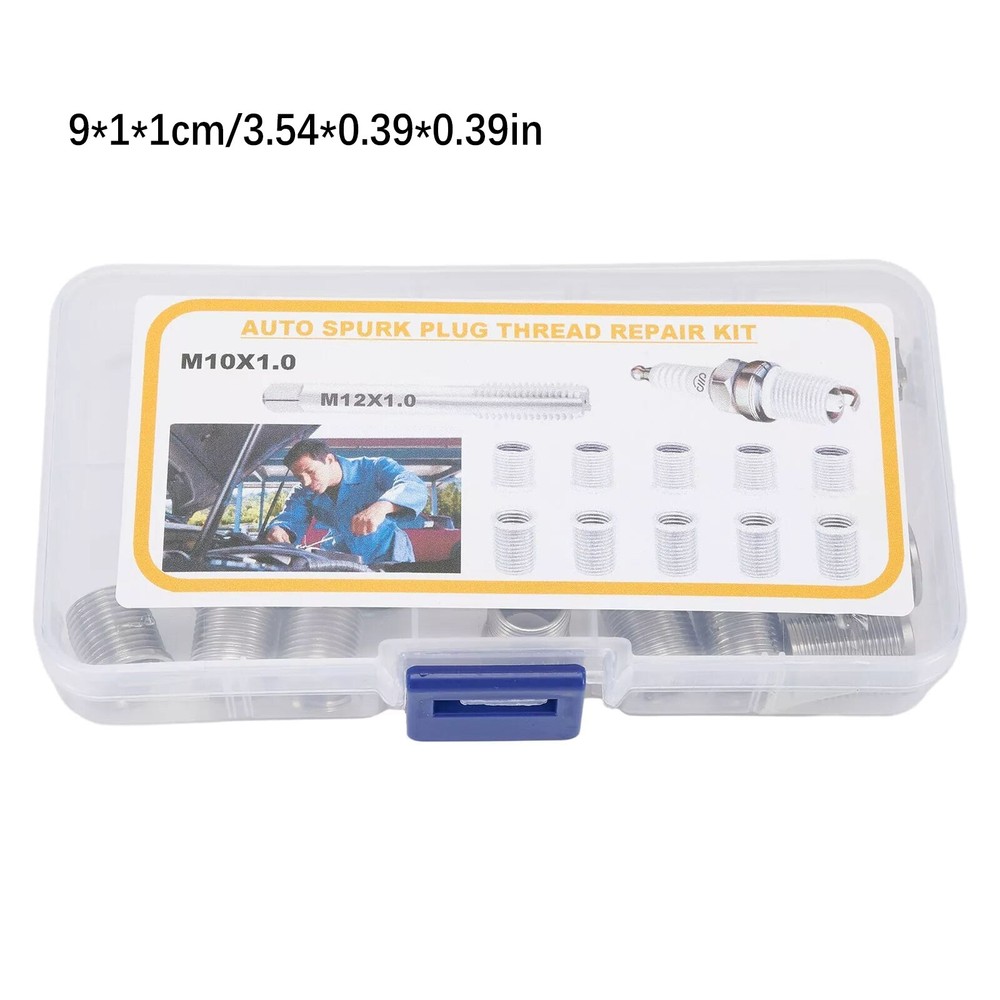 1Set Durable Universal Spark Plug Thread Repair Tool with M10x1.0 Thread Inserts