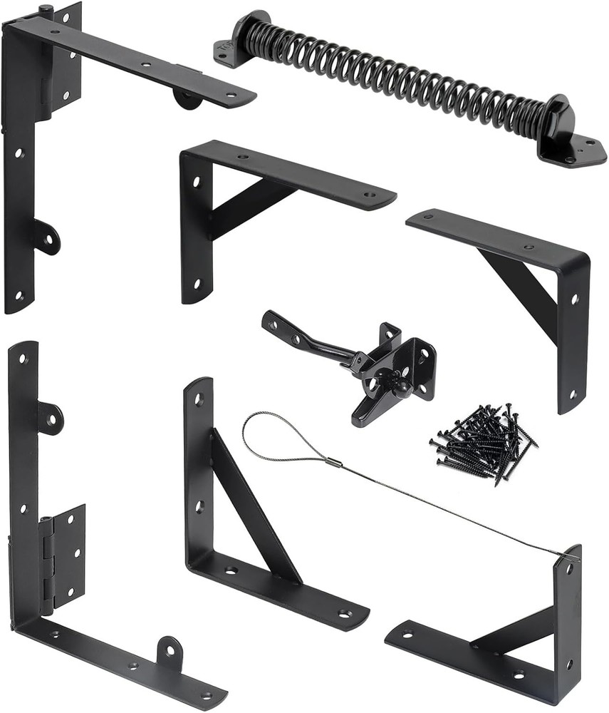 Fence Gate Kit Gate Hardware, 1 Set Anti Sag Gate Kit Gate Frame Cornor Brackets