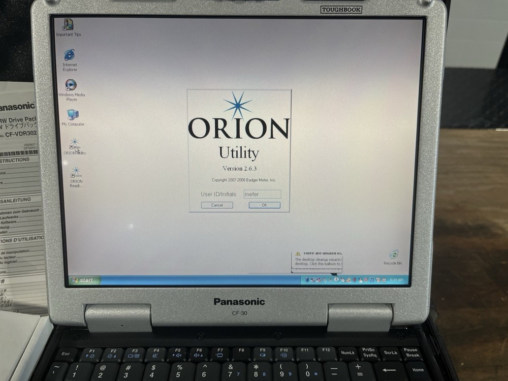 Badger Orion Meter Reading Profiling System Panasonic CF-30 Laird Technologies
