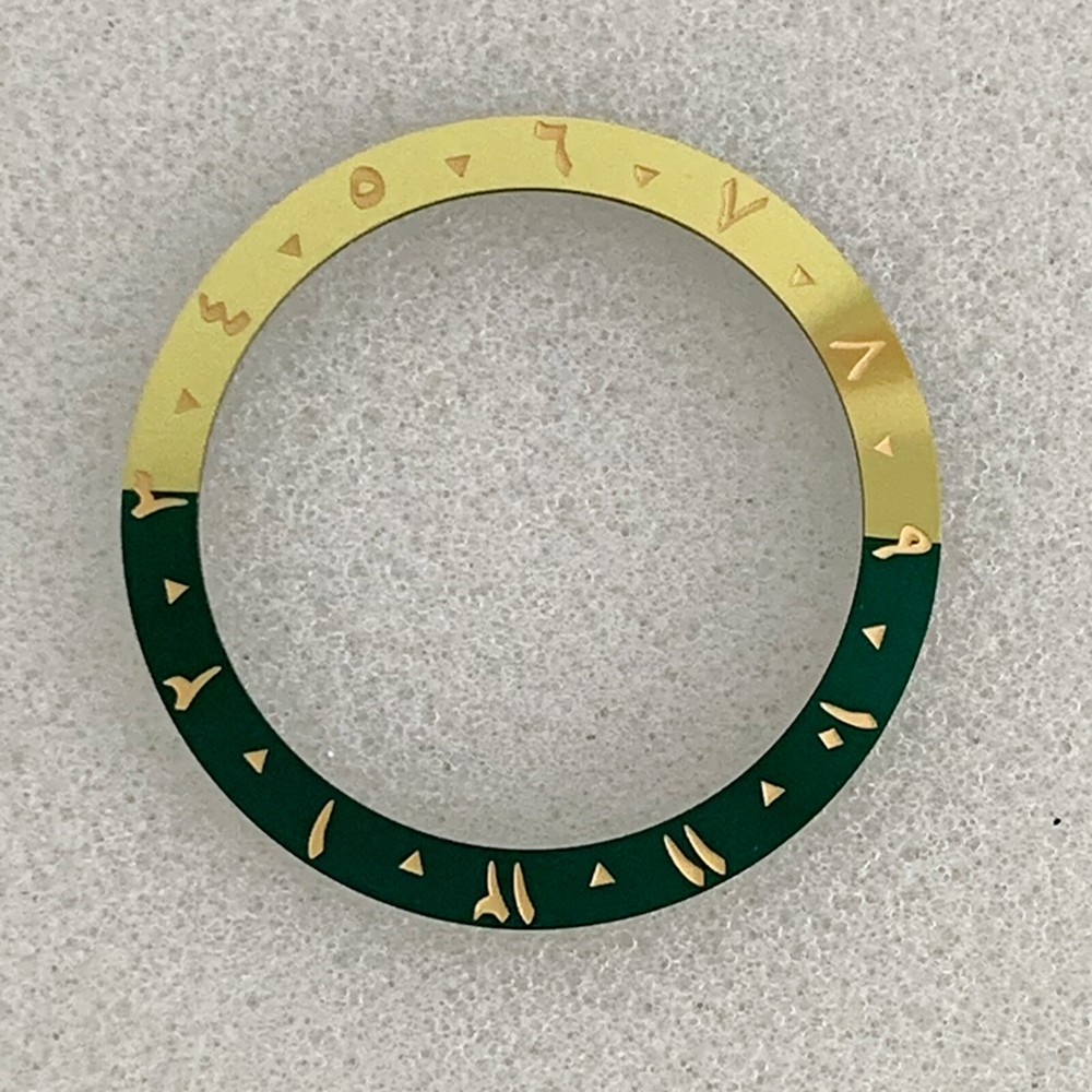 38mm Arabic Numerals Dual-color Watch Bezel Insert Replacement fit 40mm Case