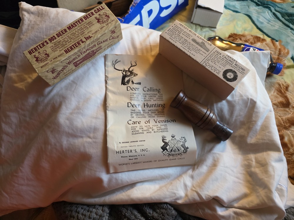 Herter's 903 Deer Master Deer Call Original Box & Booklet