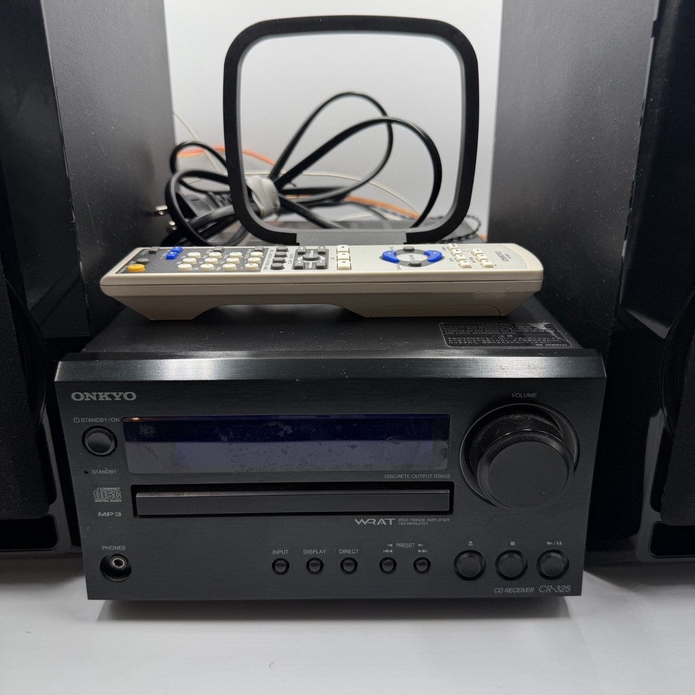 Onkyo CR-325 CD Receiver Complete Bundle - Speakers, Remote, Antenna - Tested
