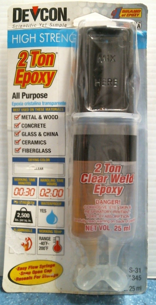 Devcon High Strength 2 Ton Epoxy, All Purpose .25 ml  (31345) FS
