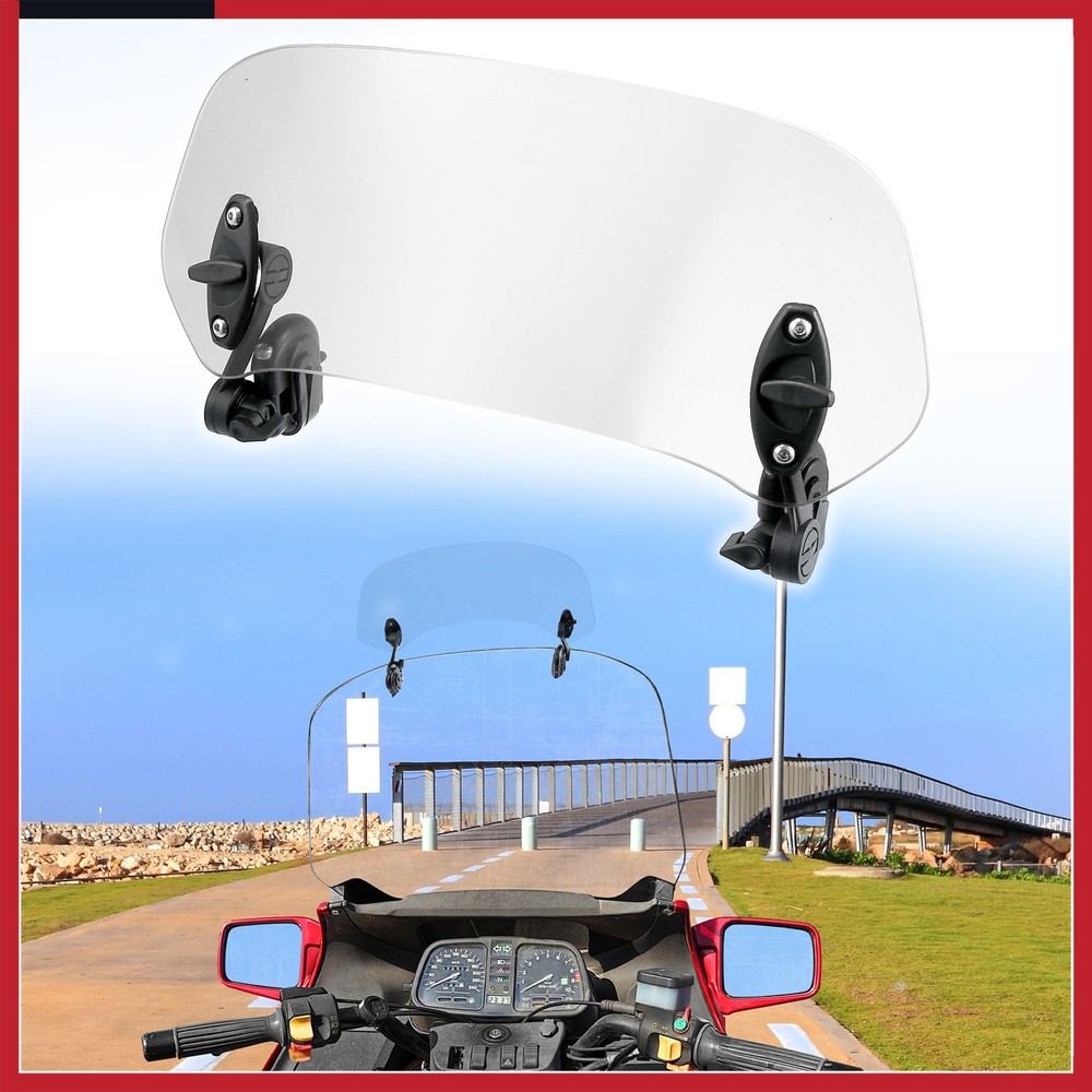 28.5cm Motorcycle Windshield Clear Lens Windshield Extension