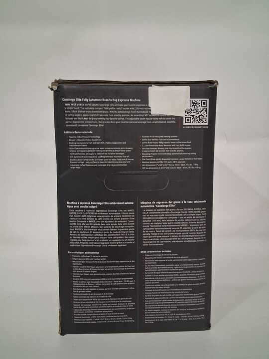 Espressione Concierge Elite Infinite Black Coffee Espresso Machine Maker