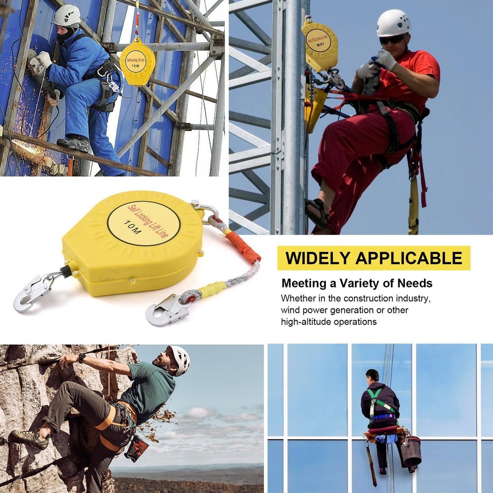 Fall Protection Retractable Lanyard - 32FT Construction Self-Retracting Lanyard