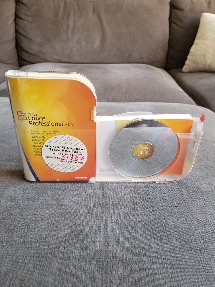 Microsoft Office 2007 Professional Full English Retail Version MS Pro Employee