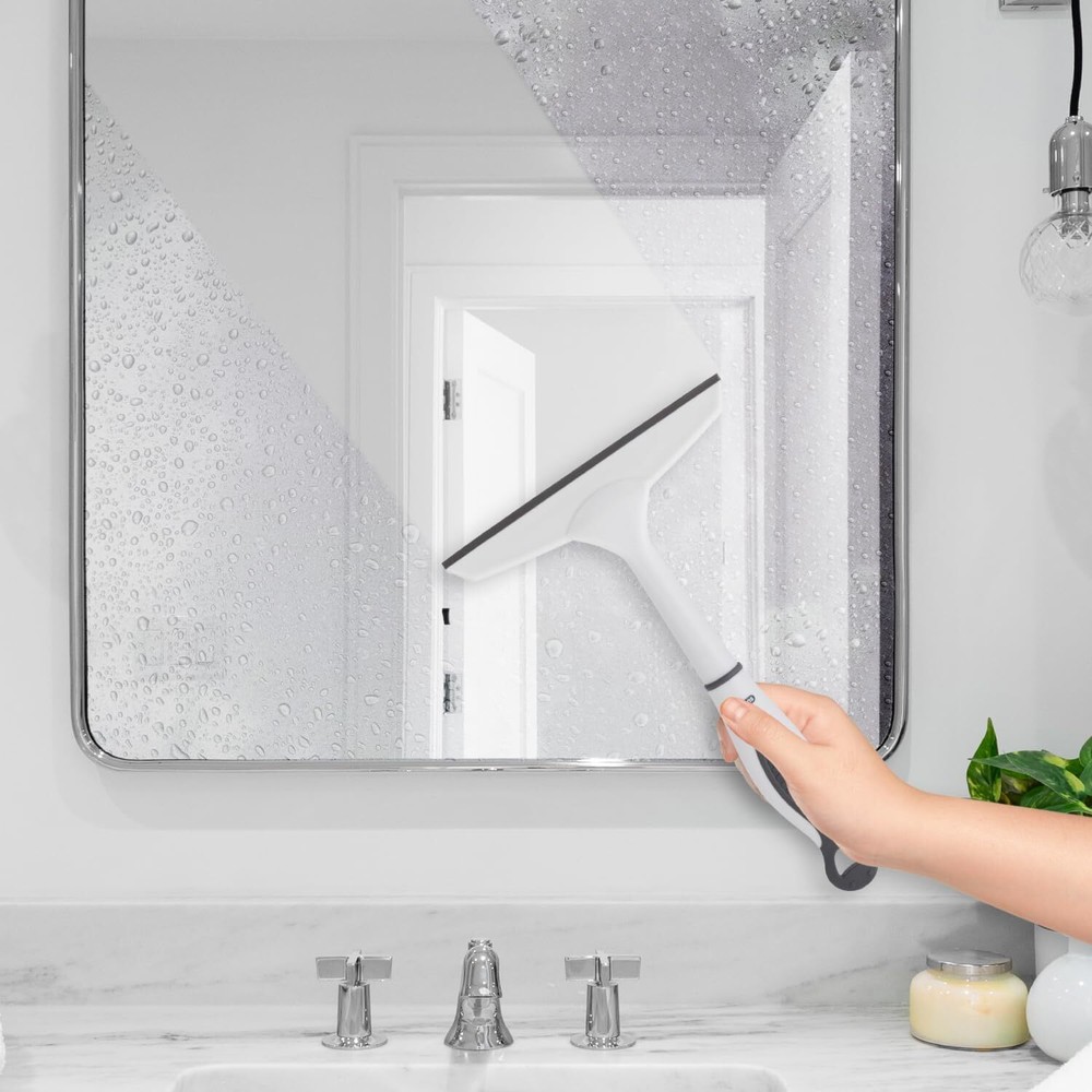 Superio 6" and 10" Window Rubber Squeegee with Hanging Loop, Grey