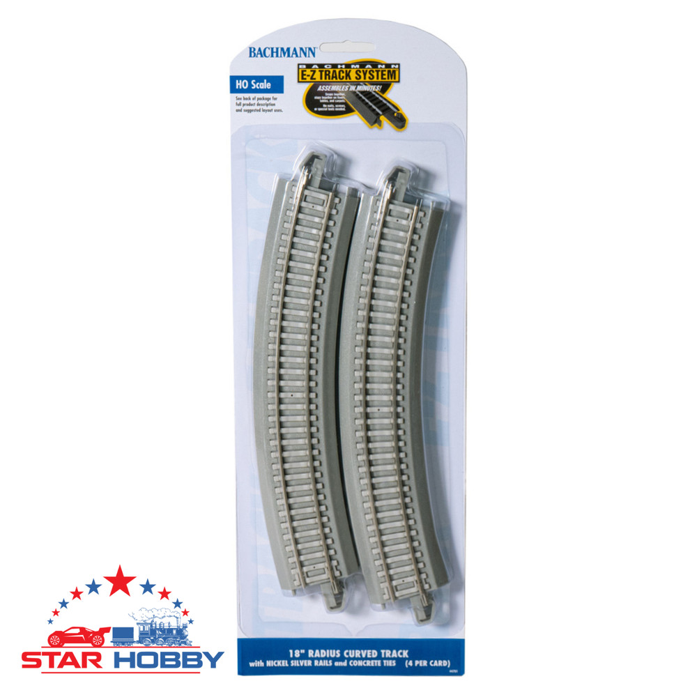 Bachmann 44701 18" RADIUS CURVED WITH CONCRETE TIES (HO SCALE)
