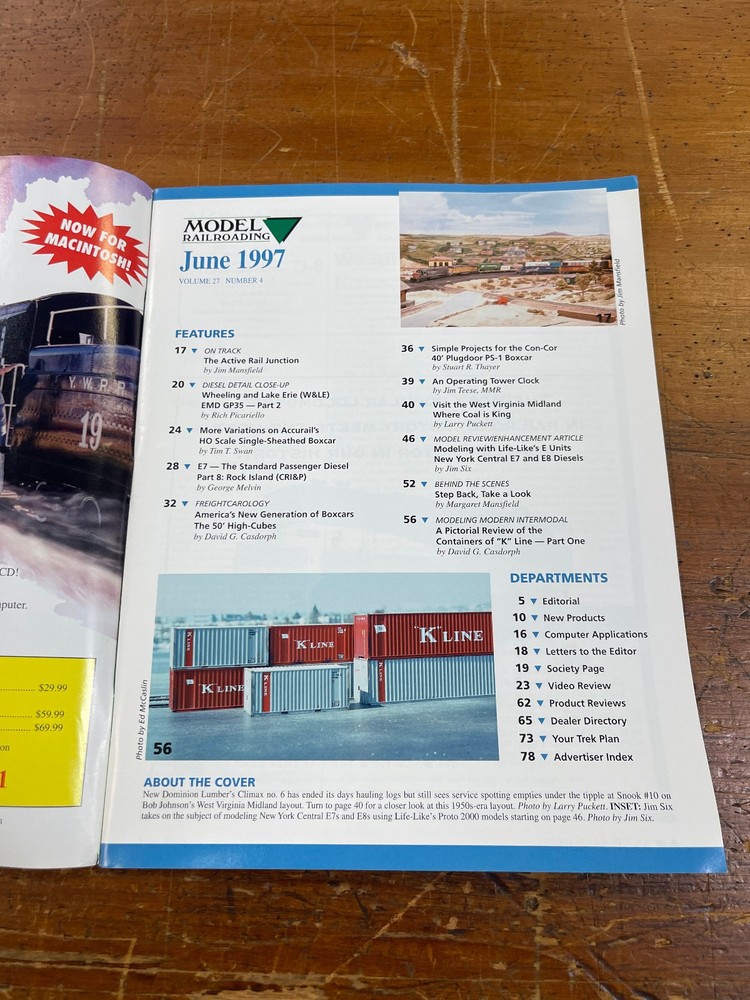 Model Railroading ~ June 1997 ~ Volume 27, No. 4 ~ Modeling NYC E7s & E8s