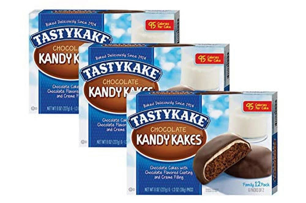 Chocolate Kandy Kakes Family Size 6 Pack- 3 Boxes